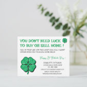 Cartes Pour Fêtes Annuelles Immobilier St Patrick's Day Marketing promotionnel (Debout devant)