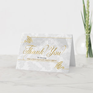 Cartes Pour Fêtes Annuelles Immobilier Thème Merci d'entreprise