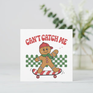 Cartes Pour Fêtes Annuelles Impossible de m'attraper Noël Gingerbread Xmas 