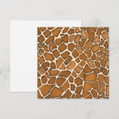 Cartes Pour Fêtes Annuelles Impression à motif de fourrure de girafe (Devant / Derrière)