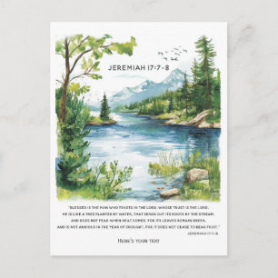 Cartes Pour Fêtes Annuelles Impression de paysage de verset biblique personnal
