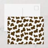 Cartes Pour Fêtes Annuelles Impression de vache Brown (Devant / Derrière)