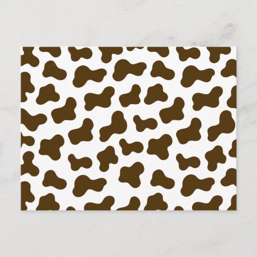 Cartes Pour Fêtes Annuelles Impression de vache Brown (Devant)