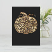 Cartes Pour Fêtes Annuelles Impression léopard citrouille Thanksgiving Hallowe (Debout devant)