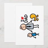 Cartes Pour Fêtes Annuelles Impression Love Papa (Devant / Derrière)