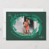 Cartes Pour Fêtes Annuelles Impressions botaniques Cadre horizontal Noël (Devant)