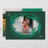 Cartes Pour Fêtes Annuelles Impressions botaniques Cadre horizontal Noël (Devant / Derrière)