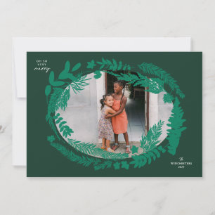 Cartes Pour Fêtes Annuelles Impressions botaniques Cadre horizontal Noël