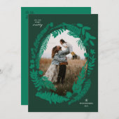 Cartes Pour Fêtes Annuelles Impressions botaniques Cadre Noël (Devant / Derrière)