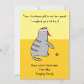 Cartes Pour Fêtes Annuelles Imprimable Chat Drôle Touché À Noël Malade (Devant)
