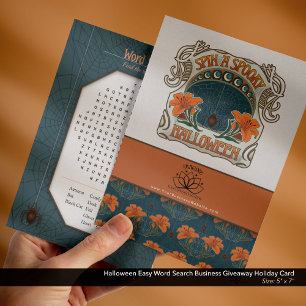 Cartes Pour Fêtes Annuelles Imprimable Halloween Recherche en mots simples