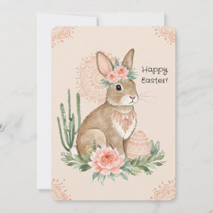 Cartes Pour Fêtes Annuelles Imprimés de lapin de Pâques chrétiens & imprimable