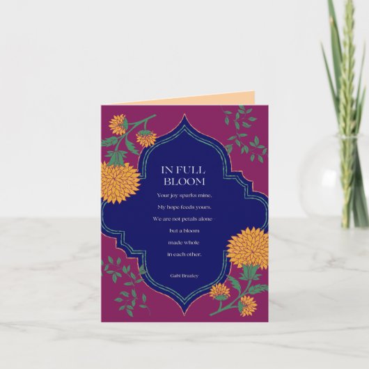 Cartes Pour Fêtes Annuelles In Full Bloom (Devant)