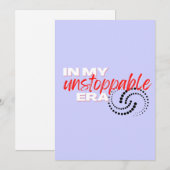 Cartes Pour Fêtes Annuelles Inarrêtable, à mon époque imparable (Devant / Derrière)