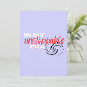 Cartes Pour Fêtes Annuelles Inarrêtable, à mon époque imparable (Debout devant)