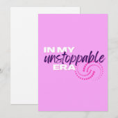 Cartes Pour Fêtes Annuelles Inarrêtable, Dans mon époque imparable, Preppy, ro (Devant / Derrière)