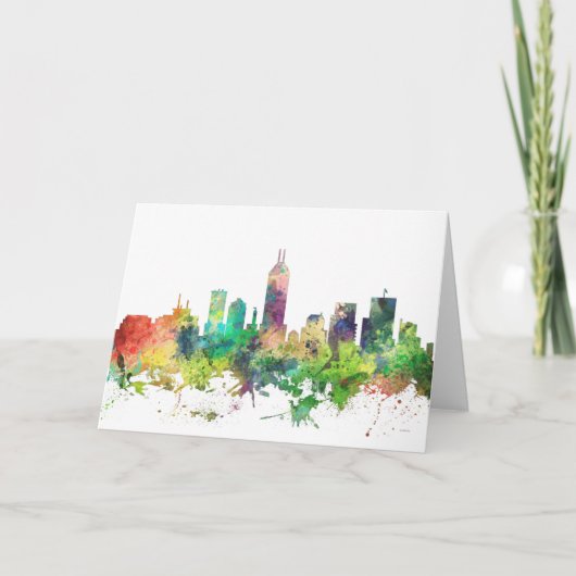CARTES POUR FÊTES ANNUELLES INDIANAPOLIS, INDIANA SKYLINE SP - (Devant)
