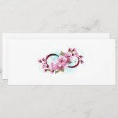 Cartes Pour Fêtes Annuelles Infinité avec les fleurs Sakura (Devant / Derrière)