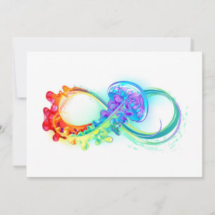 Cartes Pour Fêtes Annuelles Infinity avec Rainbow Jellyfish