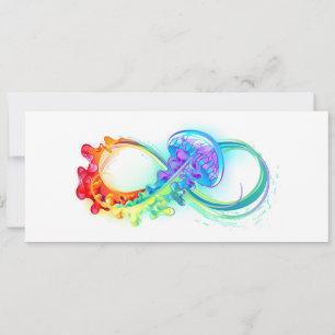 Cartes Pour Fêtes Annuelles Infinity avec Rainbow Jellyfish