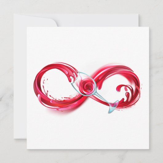 Cartes Pour Fêtes Annuelles Infinity with Red Wine (Devant)
