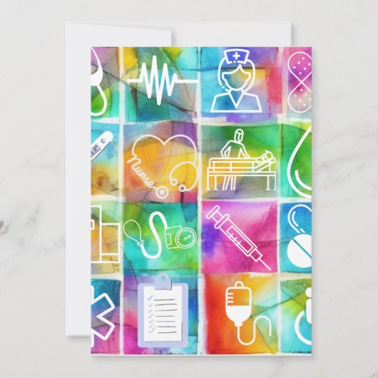 Cartes Pour Fêtes Annuelles Infirmière (Devant)