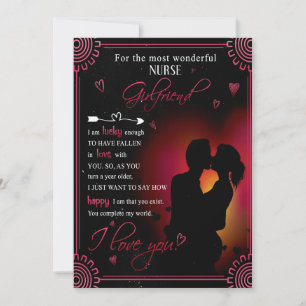 Cartes Pour Fêtes Annuelles Infirmière amie cadeau   De Boyfriend Valentine