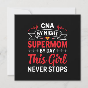Cartes Pour Fêtes Annuelles Infirmière Cadeau CNA Par Supermom De Nuit