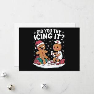 Cartes Pour Fêtes Annuelles Infirmière de Noël Avez-vous essayé de le glacer P