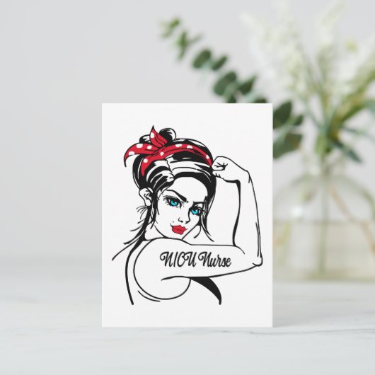 Cartes Pour Fêtes Annuelles Infirmière en néonatalogie Rosie la riveteuse Pin (Debout devant)