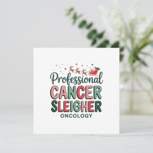 Cartes Pour Fêtes Annuelles Infirmière en oncologie Noël Cancer Chimiothérapie