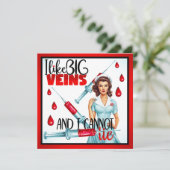 Cartes Pour Fêtes Annuelles Infirmière nostalgique mignonne j'aime les grosses (Debout devant)