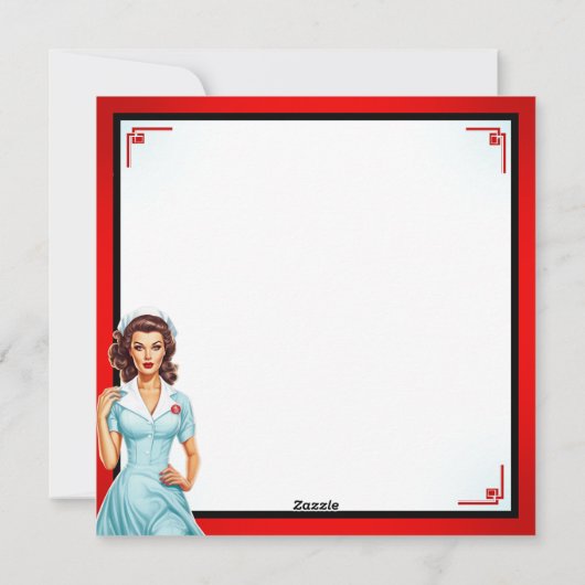 Cartes Pour Fêtes Annuelles Infirmière nostalgique mignonne j'aime les grosses (Dos)