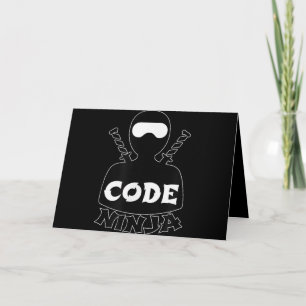 Cartes Pour Fêtes Annuelles Ingénieur de codage informatique Code Ninja Amoure