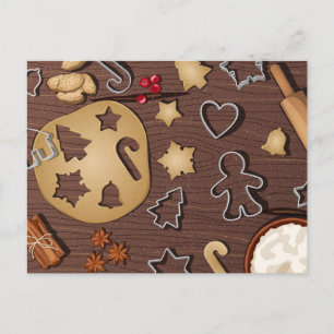 Cartes Pour Fêtes Annuelles Ingrédients pour la préparation de biscuits de Noë