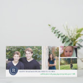 Cartes Pour Fêtes Annuelles Initiale de la famille (Debout devant)