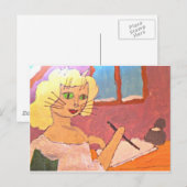 Cartes Pour Fêtes Annuelles inscription d'une lettre à Père Noël (Devant / Derrière)