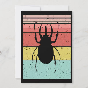CARTES POUR FÊTES ANNUELLES INSECTE VINTAGE DE BEETLE