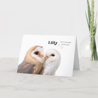 Cartes Pour Fêtes Annuelles Inséparables - Hibou vous aime toujours - Personna