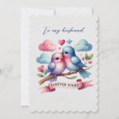 Cartes Pour Fêtes Annuelles Inséparables maris pour toujours votre Valentine (Devant)