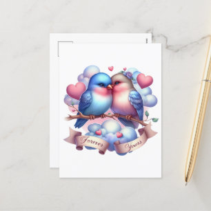 Cartes Pour Fêtes Annuelles Inséparables mignons pour toujours votre Valentine