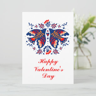 Cartes Pour Fêtes Annuelles Inséparables Scandinaves Folk Art Valentine's Day 