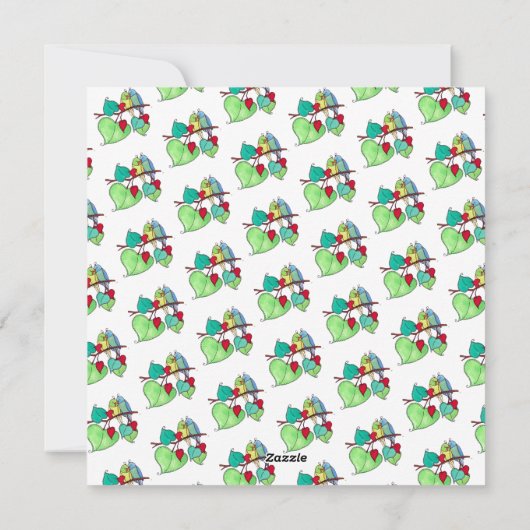 Cartes Pour Fêtes Annuelles Inséparables Valentine's Day Holiday Card (Dos)