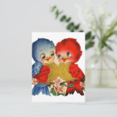 Cartes Pour Fêtes Annuelles Inséparables vintages de Valentine (Debout devant)