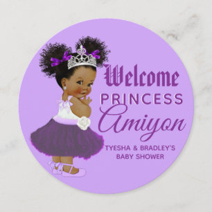 Cartes Pour Fêtes Annuelles Insert de charge Princesse Royale Africaine Violet