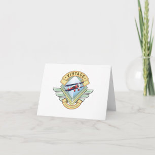 Cartes Pour Fêtes Annuelles Insigne de vol de style vintage
