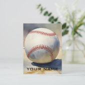 Cartes Pour Fêtes Annuelles Inspiration Baseball Ajouter Votre Nom (Debout devant)