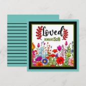 Cartes Pour Fêtes Annuelles Inspiration florale rétrospective (Devant / Derrière)