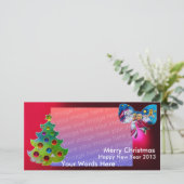 CARTES POUR FÊTES ANNUELLES INSPIRÉ PÈRE NOËL NOËL ARBRE ET LE SOL (Debout devant)