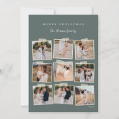 Cartes Pour Fêtes Annuelles Instantané | 9 Photo Collage Noël (Devant)